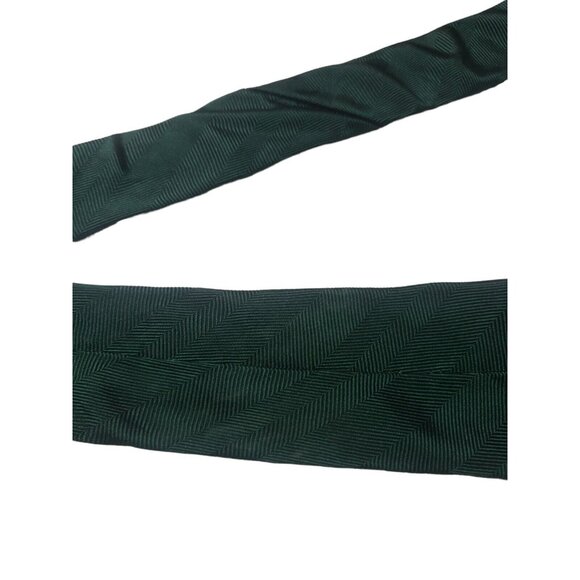 Yves Saint Laurent Neckwear Mens Silk Ties Lot of 2 Green Solid Pink Geometric - Picture 8 of 9